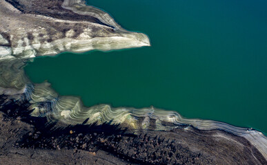 Kralkizi Dam in Diyarbakir Ergani. it is amazing lake and top view