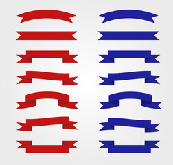 Red and blue ribbons