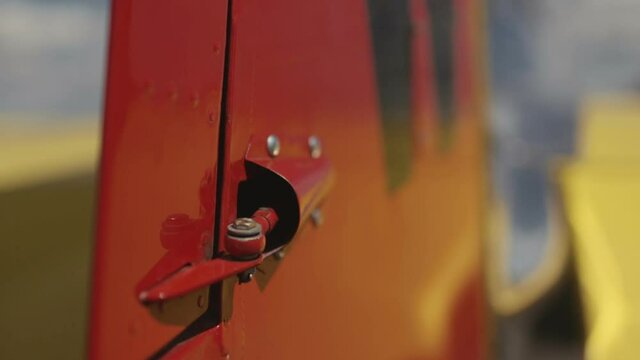 Tail of Vintage North American Aircraft T-6 Texan Close Up