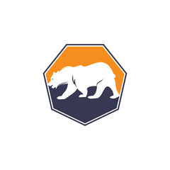Bear vector logo design. Bears vector template Concept design. 