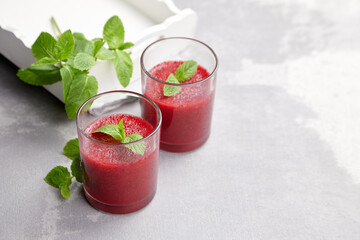 Strawberry mousse, delicious summer berries healthy dessert