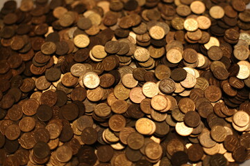 scattering of coins