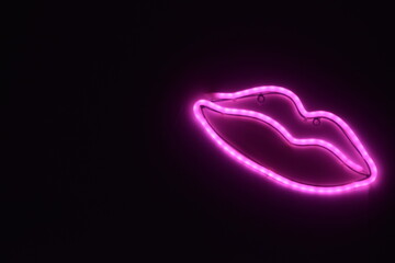 Pink Lips with LED lights