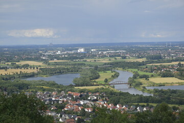 Ausblick Porta Westfalica zur Weser