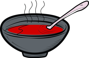 hot tomato soup vektor 