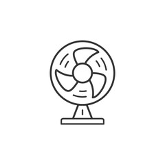 Table fan household domestic appliances thin line icon