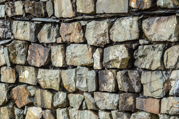 Remains of a Roman wall at Hardknott Roman Fort.