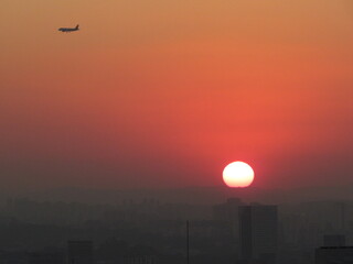 Obraz premium sunrise over the city