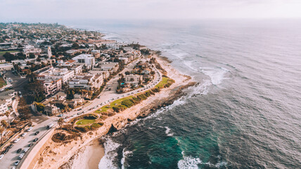 Fototapeta premium Aerial view of San Diego coastline