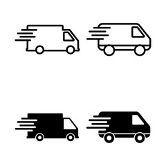 set of Delivery Icons. Fast Delivery Icon. Fast shipping delivery truck. Truck icon delivery