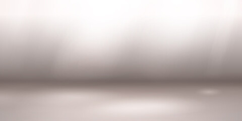Empty studio background with soft lighting in gray colors