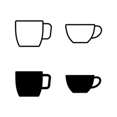 set of Coffee cup vector icons. Coffee cup icon. Coffee icon. Tea cup