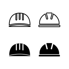 set of Helmet icons. Motorcycle helmets. Racing helmet. construction helmet icon. Safety helmet