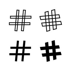 Obraz premium set of Hashtag icons. hashtag icon vector