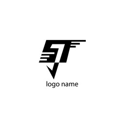 Letter J logo illustration of speed vector design