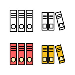 set of Library icons. Book icon vector