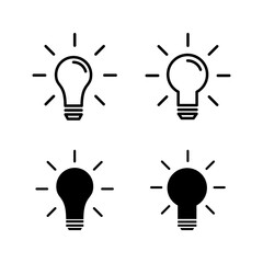 set of Lamp icons. Light bulb icon vector. Idea vector icon