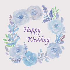 Greeting Card Blue Flowers