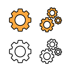 Set of setting Icons. ting vector icon. Cog tings Icon Symbol. Gear