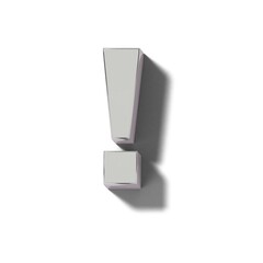 リアルな木製の文字ブロックのびっくりマーク