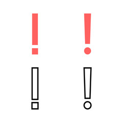 Set of Exclamation danger sign vector icon. attention sign icon. Hazard warning attention sign. icon alert. Risk