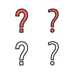 Set of Question Icons. Question mark sign. help icon. Faq