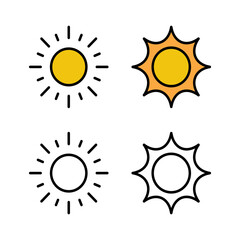 Set of Sun icons. Sun vector icon