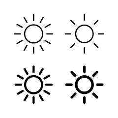 Set of Sun icons. Sun vector icon