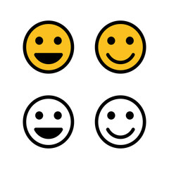 Set of Smile icons. Smile vector icon. Emoticon Icon vector. Emoji