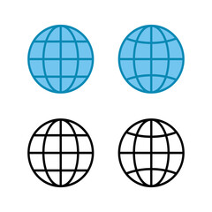 Set of Web icons. Website vector icon. Internet world vector