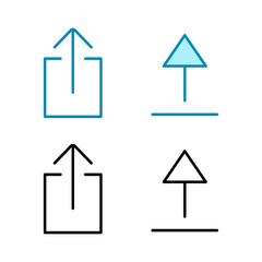 Set of Upload icons. Upload sign icon. Upload button. Load symbol.