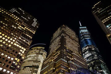 Fototapeta na wymiar skyscrapers at night