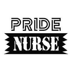 Pride Nurse with ribbon vector