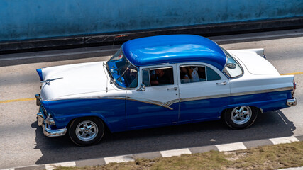 Havana, Cuba. Vintage classic American car in on the streets of the vibrant city.