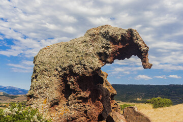 The Elephant Rock, near Castelsardo, Italy. An ancient religious place of 400.000 years ago