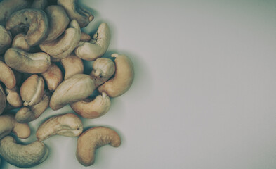 Close up Cashew nuts; Food Background