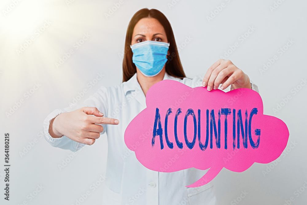 Poster conceptual hand writing showing accounting. concept meaning the documentation of financial transacti