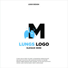 M Letter Lung Logo Template Illustration Design Illustration Design.