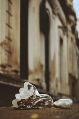 Flower bouquet on a cementery