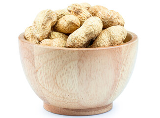 Peanuts isolated on white background