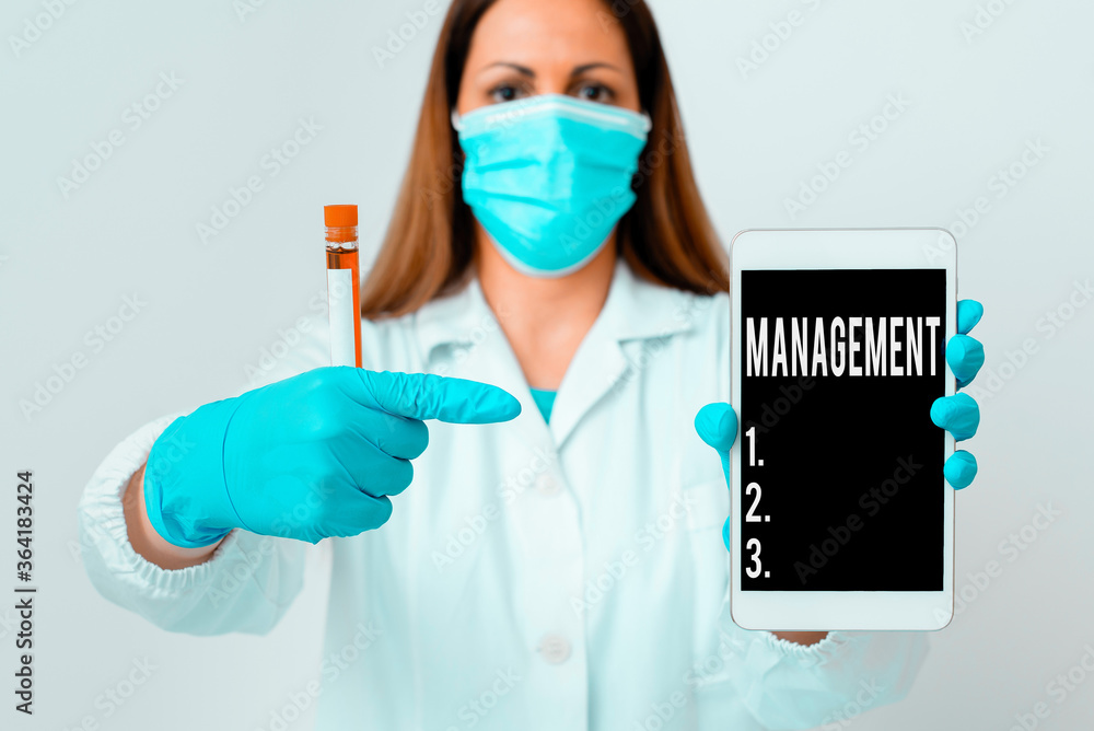Poster text sign showing management. business photo text the authoritative act of directing or controlling 