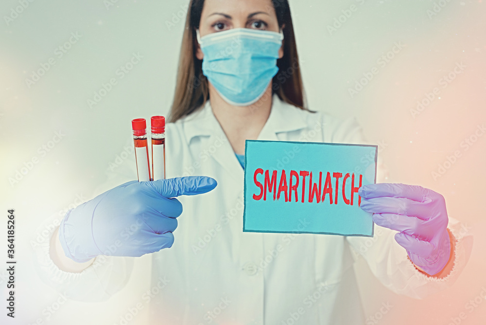 Poster word writing text smartwatch. business photo showcasing a touchscreen mobile interface designed to b