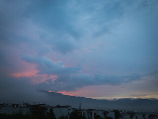 clouds over the city