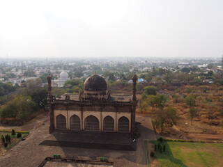 The view from the rooftop, Gol Gumbaz, Bijapur, Karnataka, South India, India