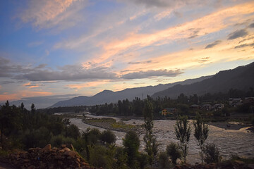 Beautiful landscape photograph of Kashmir India.