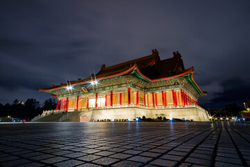 Night scenery of The National Concert Hall in Taipei, Taiwan