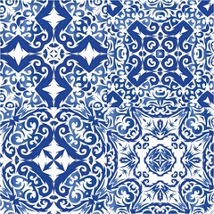 Portuguese ornamental azulejo ceramic.