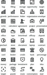 set of icons for web and mobile