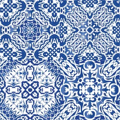 Decorative color ceramic azulejo tiles.