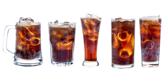 clipping path  cola isolated on white background
